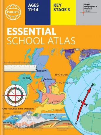 Philip's RGS Essential School Atlas: Hardback edition (Philip's World Atlas) - Philip's Maps [KSIĄŻKA]
