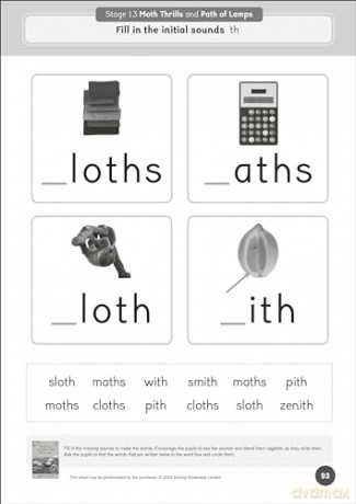 Phonic Books Dandelion World Extras Stages 8-15 Activities: Adjacent consonants and consonant digraphs (Phonic Books Beginner Decodable Readers) - Phonic Books [KSIĄŻKA]
