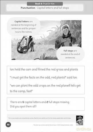 Phonic Books Mel on Mars Activities: Adjacent consonants and consonant digraphs, suffixes -ed and -ing (Phonic Books Catch-up Decodable Readers) - Phonic Books [KSIĄŻKA]