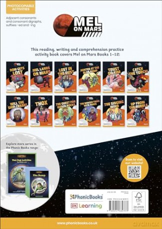 Phonic Books Mel on Mars Activities: Adjacent consonants and consonant digraphs, suffixes -ed and -ing (Phonic Books Catch-up Decodable Readers) - Phonic Books [KSIĄŻKA]