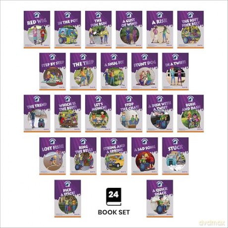 Phonic Books Moon Dogs Extras Set 2: Adjacent consonants and consonant digraphs (Phonic Books Catch-up Decodable Readers) - Phonic Books [KSIĄŻKA]