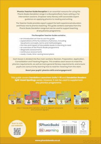 Phonics Teacher Guide Reception: The Foundations of Phonics, Engaging Activity Ideas, Lesson Plans, Progress Tracking and Assessment (Phonic Books Beginner Decodable Readers) - Phonic Books [KSIĄŻKA]