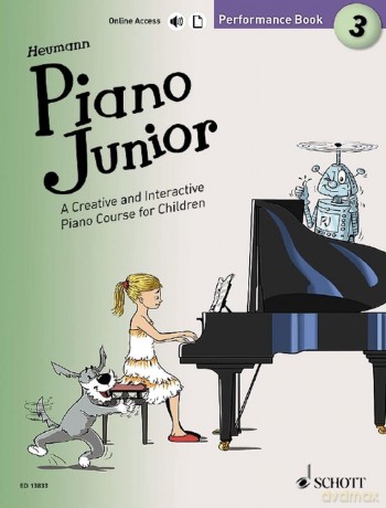 Piano Junior, Performance Book: A Creative and Interactive Piano Course for Children, Includes Downloadable Audio - Hans-Guenter Heumann [KSIĄŻKA]