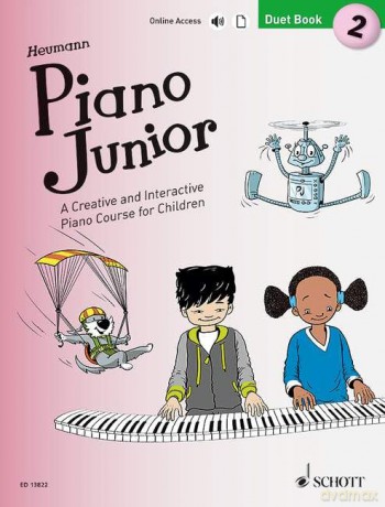 Piano Junior: Duet Book 2 Vol. 2: A Creative and Interactive Piano Course for Children - Hans-Gunter Heumann [KSIĄŻKA]