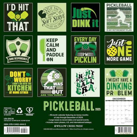 Pickleball 2025 Wall [KSIĄŻKA]