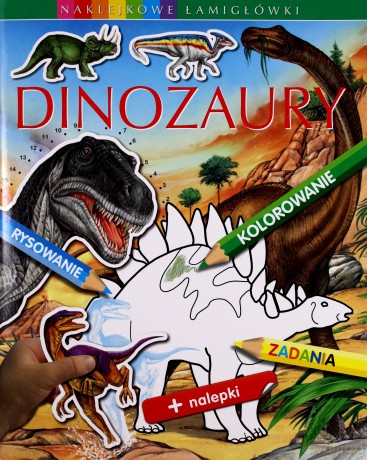 Naklejkowe łamigłówki - Dinozaury [KSĄŻKA]