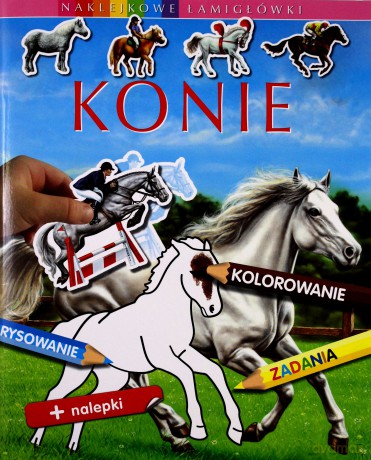Naklejkowe łamigłówki - Konie [KSĄŻKA]