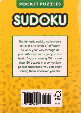 Pocket Puzzles Sudoku: More Than 150 Puzzles (Arcturus Pocket Puzzles) - Eric Saunders [KSIĄŻKA]