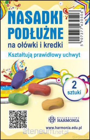 Nasadki podłużne na ołówki i kredki (2 szt) [SZKOŁA]