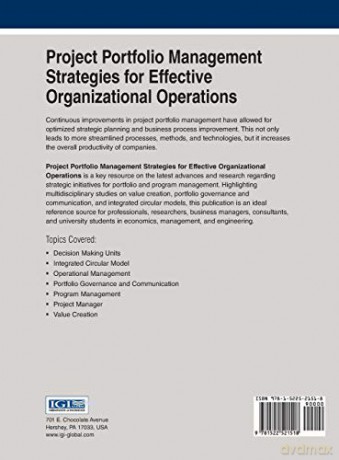 Project Portfolio Management Strategies for Effective Organizational Operations (Advances in IT Personnel and Project Management) - Luca Romano [KSIĄŻKA]