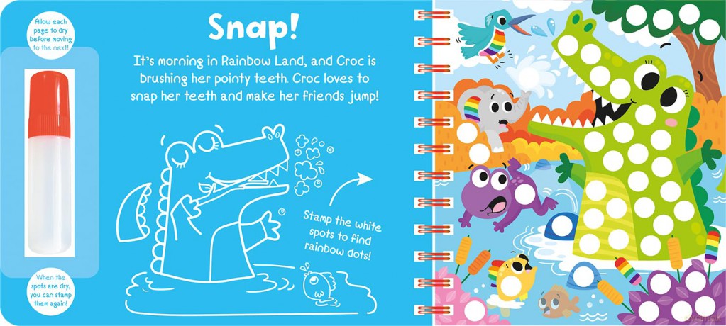 Rainbow Dots Animals (Rainbow Dots - Paint with Water Fun!) - Holly Hall [KSIĄŻKA]