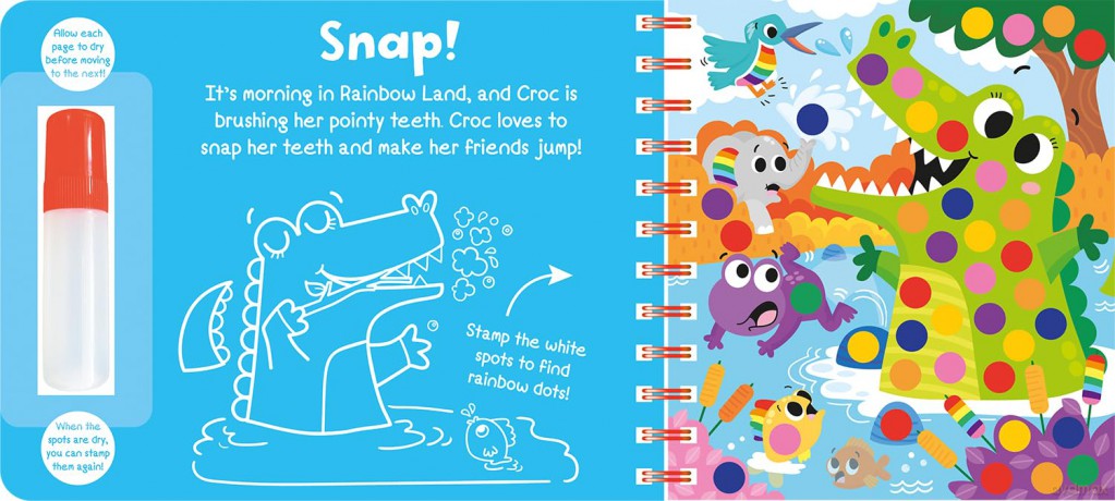 Rainbow Dots Animals (Rainbow Dots - Paint with Water Fun!) - Holly Hall [KSIĄŻKA]