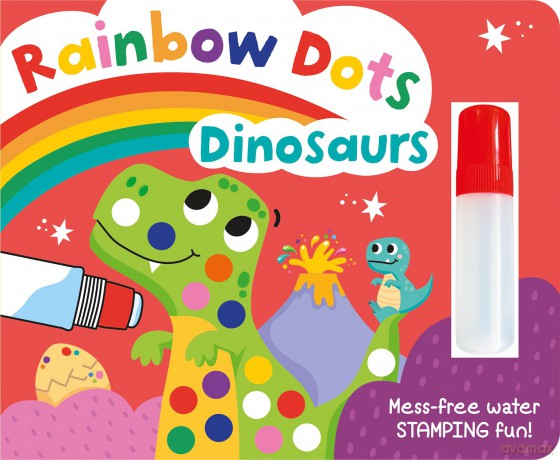 Rainbow Dots Dinosaurs (Rainbow Dots - Paint with Water Fun!) - Holly Hall [KSIĄŻKA]