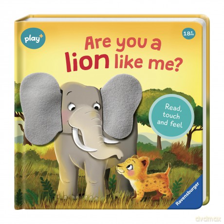 Ravensburger Play+ Are You A Lion Like Me - Infant and Baby Sensory Book - Toddler Activity and Development Gifts -18 Months+: Read, touch and feel - Kathrin Lena Orso [KSIĄŻKA]