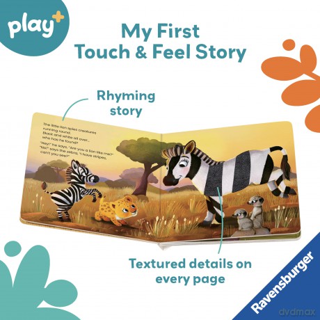 Ravensburger Play+ Are You A Lion Like Me - Infant and Baby Sensory Book - Toddler Activity and Development Gifts -18 Months+: Read, touch and feel - Kathrin Lena Orso [KSIĄŻKA]