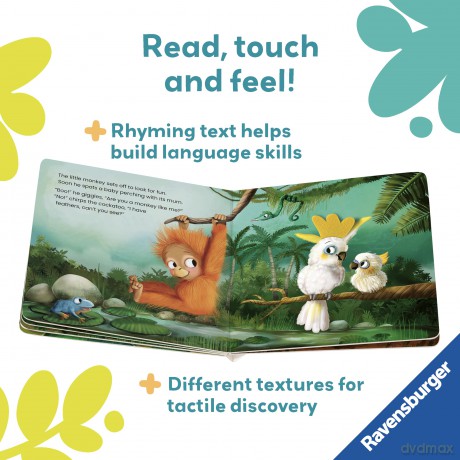 Ravensburger Play+ Are You A Monkey Like Me - Infant and Baby Sensory Book - Toddler Activity and Developments - 18 Months+ - Kathrin Lena Orso [KSIĄŻKA]