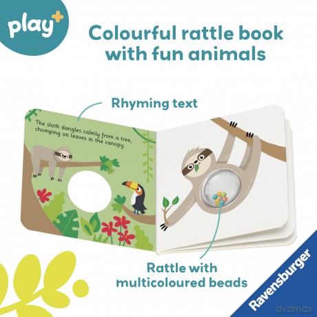 Ravensburger Play+ Ready, Steady, Shake: First Animals - Infant and Baby Sensory Book - Toddler Activity and Development Gifts - 6 Months+ - Dynamo Limited [KSIĄŻKA]
