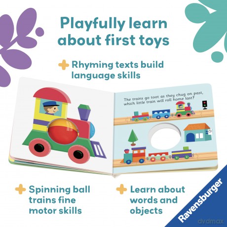 Ravensburger Play+ Ready, Steady, Shake: First Toys - Infant and Baby Sensory Book - Toddler Activity and Educational Gifts - 6 Months+ - Dynamo Limited [KSIĄŻKA]