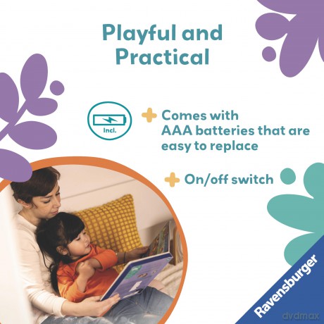 Ravensburger Play+ Search and Shine In The Night - Infant Sensory Book - Toddler Activity and Development Gifts - 24 Months+ (2 Years): Light-up, seek and find - Sandra Grimm [KSIĄŻKA]