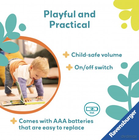 Ravensburger Play+ Shh... Who's There - Baby Animals - My First Look and Find Baby Sensory Book - Toddler Activity and Development Gifts - 12 Months+ (1 Year): Search and find - Dynamo Limited [KSIĄŻKA]