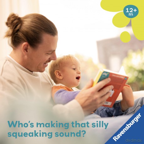 Ravensburger Play+ Shh... Who's There - Baby Animals - My First Look and Find Baby Sensory Book - Toddler Activity and Development Gifts - 12 Months+ (1 Year): Search and find - Dynamo Limited [KSIĄŻKA]