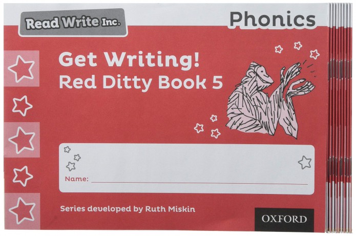 Read Write Inc. Phonics: Get Writing! Red Ditty Book 5 Pack of 10 - Ruth Miskin [KSIĄŻKA]