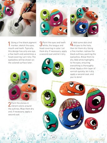 Rock Painting for Beginners: A Complete Guide to Techniques and Supplies with 50 Original Designs to Inspire You - Christine Rechl [KSIĄŻKA]