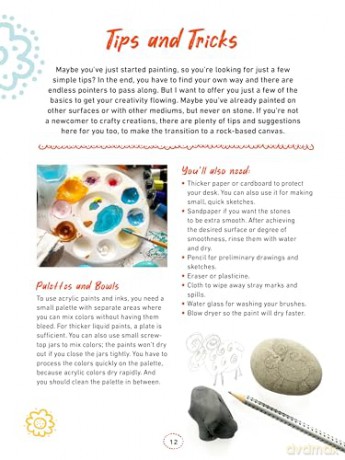 Rock Painting for Beginners: A Complete Guide to Techniques and Supplies with 50 Original Designs to Inspire You - Christine Rechl [KSIĄŻKA]