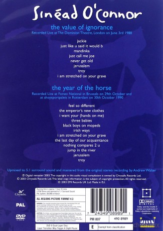Sinead O'Connor: Live: The Year Of The Horse+The Value Of Ignorance [DVD]