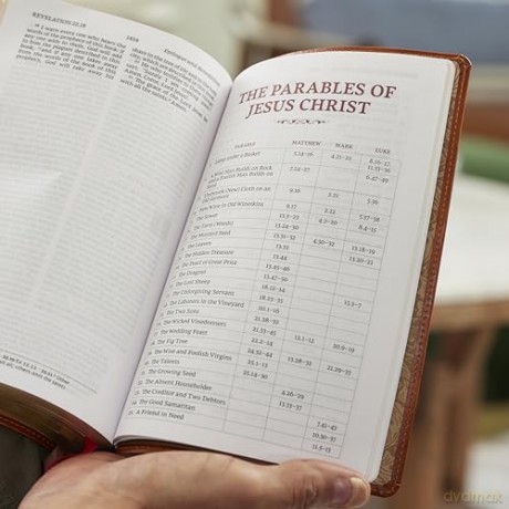 RSV Personal Size Bible with Cross References, Black Leathersoft, Thumb Indexed, (Sovereign Collection) - Thomas Nelson [KSIĄŻKA]