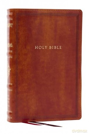 RSV Personal Size Bible with Cross References, Brown Leathersoft, Thumb Indexed, (Sovereign Collection) - Thomas Nelson [KSIĄŻKA]