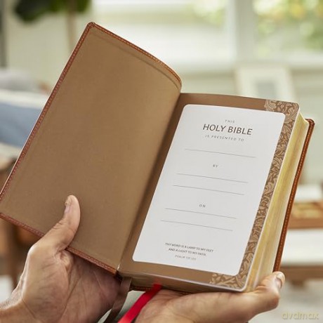 RSV Personal Size Bible with Cross References, Brown Leathersoft, Thumb Indexed, (Sovereign Collection) - Thomas Nelson [KSIĄŻKA]