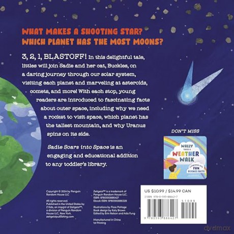 Sadie Soars Into Space: A Storybook with Fun Solar System Facts (Stem Storybooks for Toddlers) - Arezu Sarvestani [KSIĄŻKA]