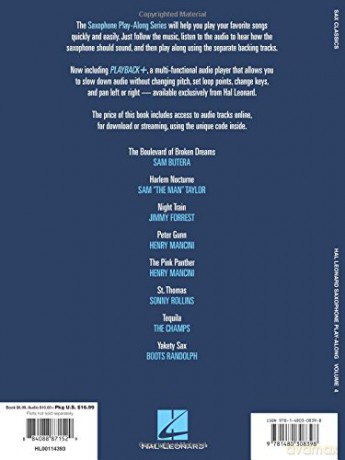 Saxophone Play-Along Volume 4: Sax Classics (Saxophone Play-Along, 4) [KSIĄŻKA]