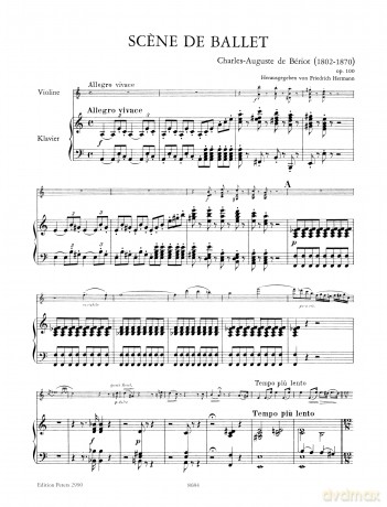 Scene de Ballet Op.100 (Violin and Piano) - Charles-August de Beriot [KSIĄŻKA]