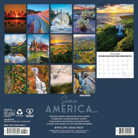 Scenic America 2025 12 X 12 Wall Calendar [KSIĄŻKA]