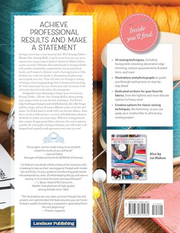 Sewing Clothes-Elevate Your Sewing Skills: A Master Class in Finishing, Embellishing, and the Details - Joi Mahon [KSIĄŻKA]