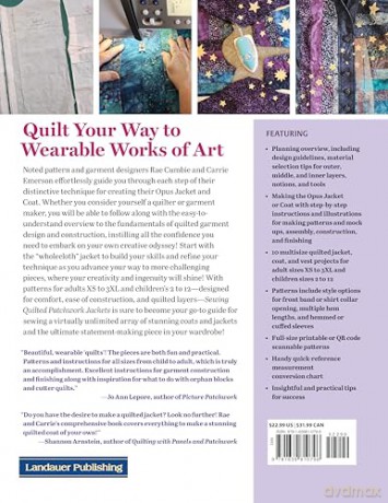 Sewing Quilted Patchwork Jackets: Four Approaches, 10 Distinctive Designs, Two Downloadable Patterns: Four Approaches, Ten Distinctive Designs, Two Downloadable Patterns - Rae Cumbie [KSIĄŻKA]