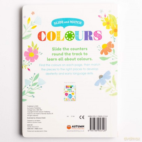 Slide and Match: Colours (Counting Track Book) - Igloo Books [KSIĄŻKA]