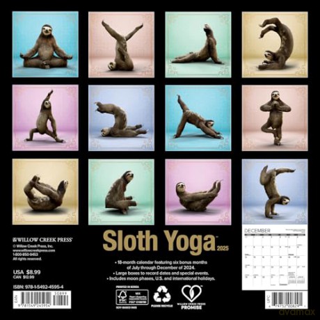 Sloth Yoga 2025 Mini [KSIĄŻKA]