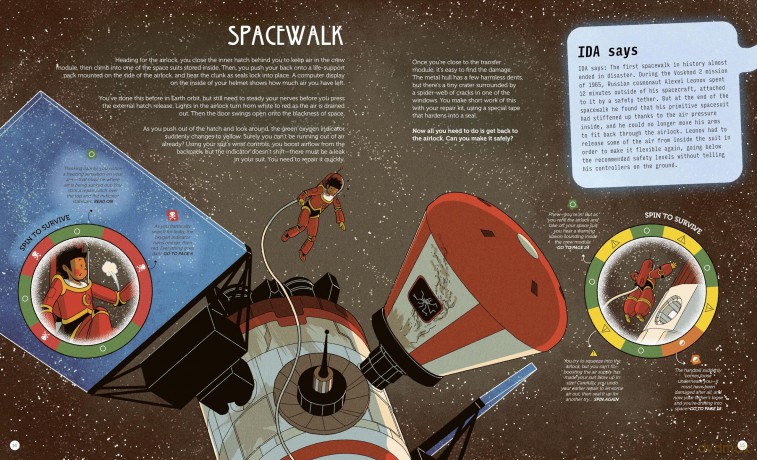Spin to Survive: Deep Space Danger: Decide Your Destiny with a Pop-Out Fortune Spinner! (4) - Giles Sparrow [KSIĄŻKA]
