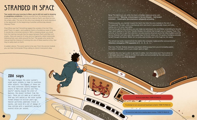 Spin to Survive: Deep Space Danger: Decide Your Destiny with a Pop-Out Fortune Spinner! (4) - Giles Sparrow [KSIĄŻKA]