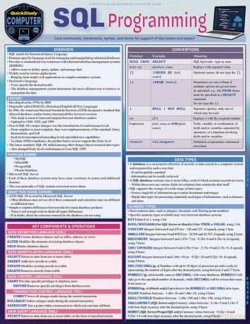 SQL Programming: A Quickstudy Laminated Reference Guide - Robin Nixon [KSIĄŻKA]
