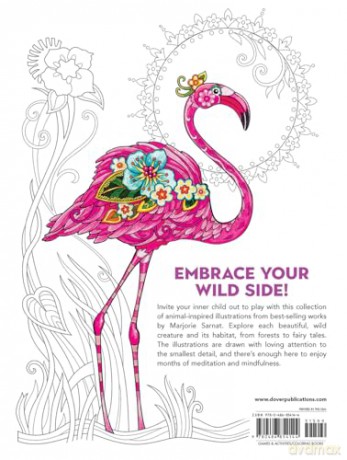 Stay Wild: A Coloring Book Menagerie by Marjorie Sarnat (Dover Adult Coloring Books) - Marjorie Sarnat [KSIĄŻKA]