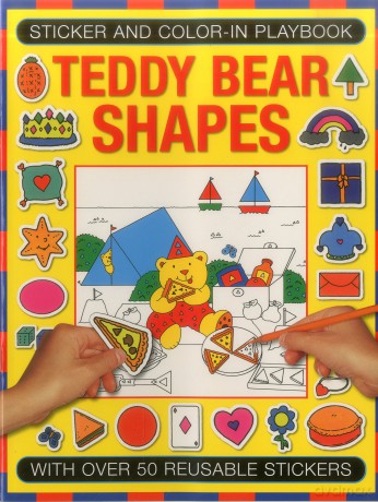 Sticker and Color-in Playbook: Teddy Bear Shapes: With Over 50 Reusable Stickers - Jenny Tulip [KSIĄŻKA]