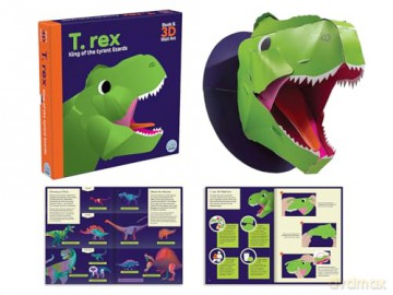 T. rex - King of the Tyrant Lizards (Awesome 3D Wall Art) - Sheridan Parker [KSIĄŻKA]