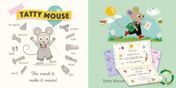 Tatty Mouse Birthday: the brand new lift-the-flap board book from the author of Mixed Up Fairy Tales. Part of: Tatty Mouse (4 books) - Hilary Robinson [KSIĄŻKA]