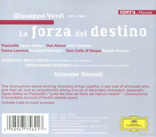 Sinopoli: Verdi:La Forza Del Destinato Opera House [3CD]
