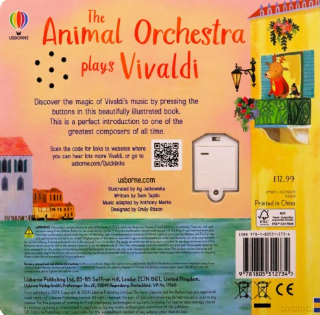 The Animal Orchestra Plays Vivaldi (Musical Books) - Sam Taplin [KSIĄŻKA]