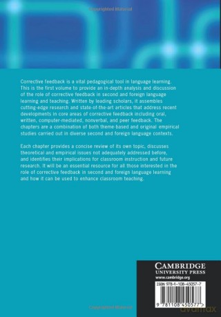 The Cambridge Handbook of Corrective Feedback in Second Language Learning and Teaching (Cambridge Handbooks in Language and Linguistics) - Hossein Nassaji [KSIĄŻKA]